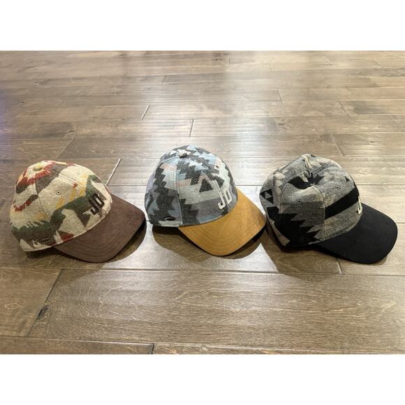 Lot Of 3 Pukka Mens Wool Blend “JD” Adjustable Strapback Hat Baseball Cap NWOT - Picture 3 of 7